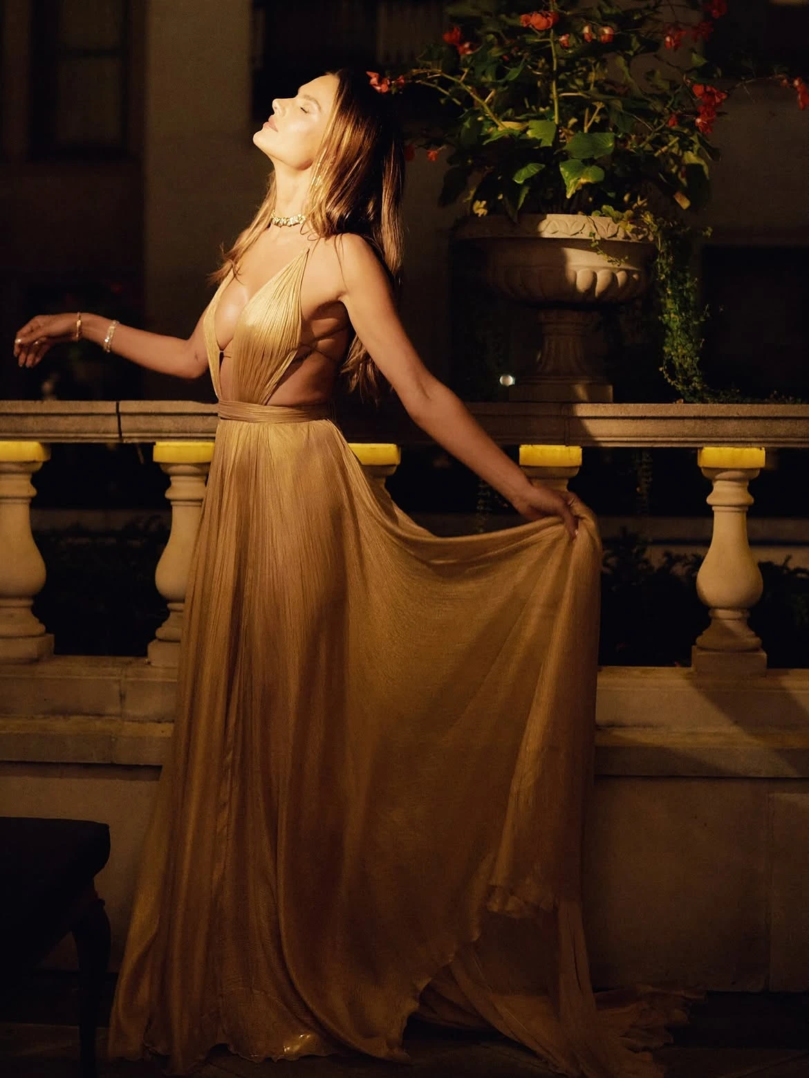 Alessandra Ambrosio Goes for Liquid Gold at the BrazilFoundation New York Gala
