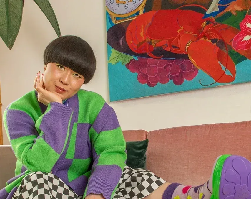 Atsuko Okatsuka Colorful Platform Shoes
