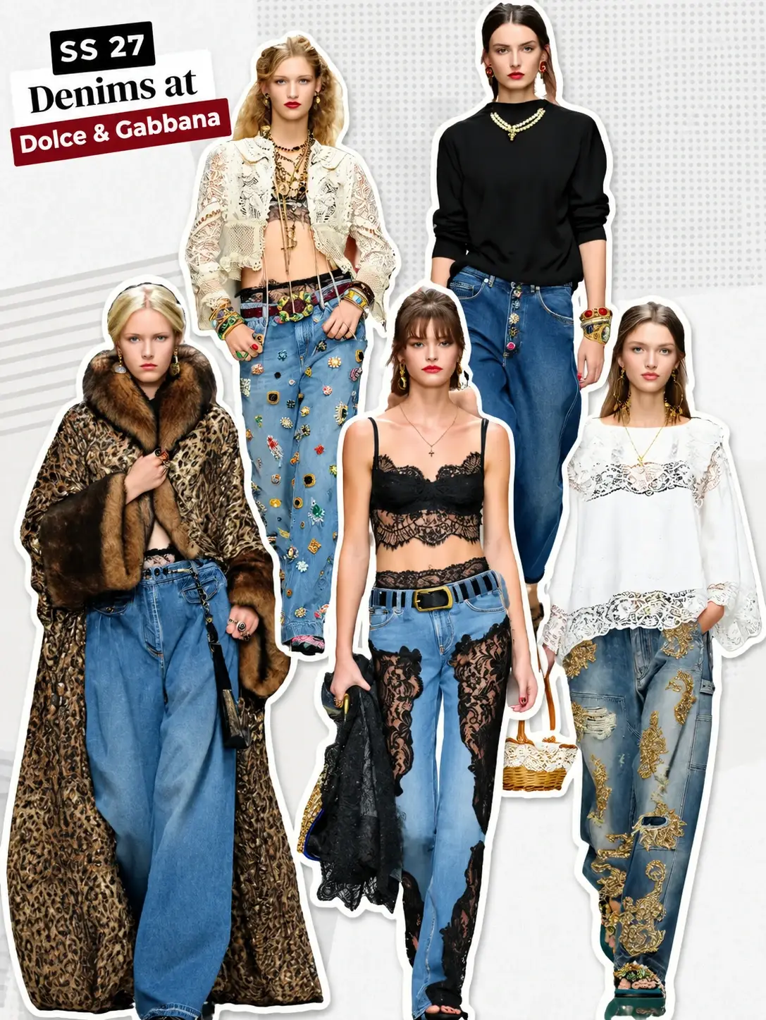 Dolce & Gabbana SS27 Makes Denim the Most Decorated Thing on the Runway