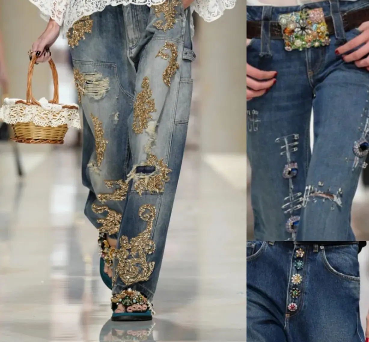 Dolce & Gabbana SS27 at Milan Fashion Week - Denim Gets Dressed Up