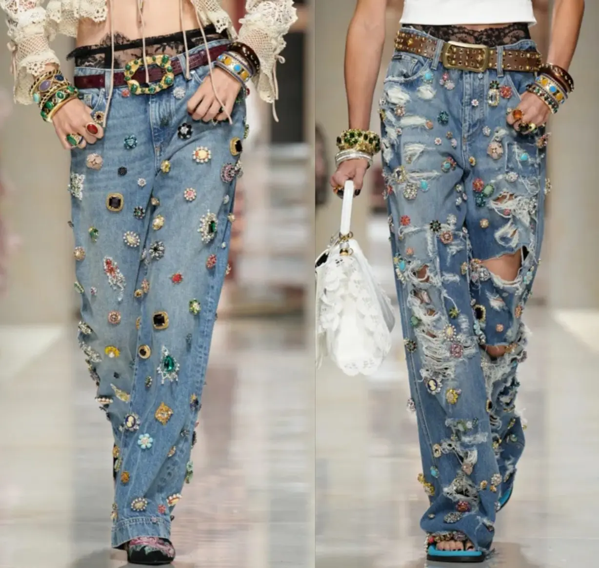 Dolce & Gabbana SS27 at Milan Fashion Week - Denim Gets Dressed Up