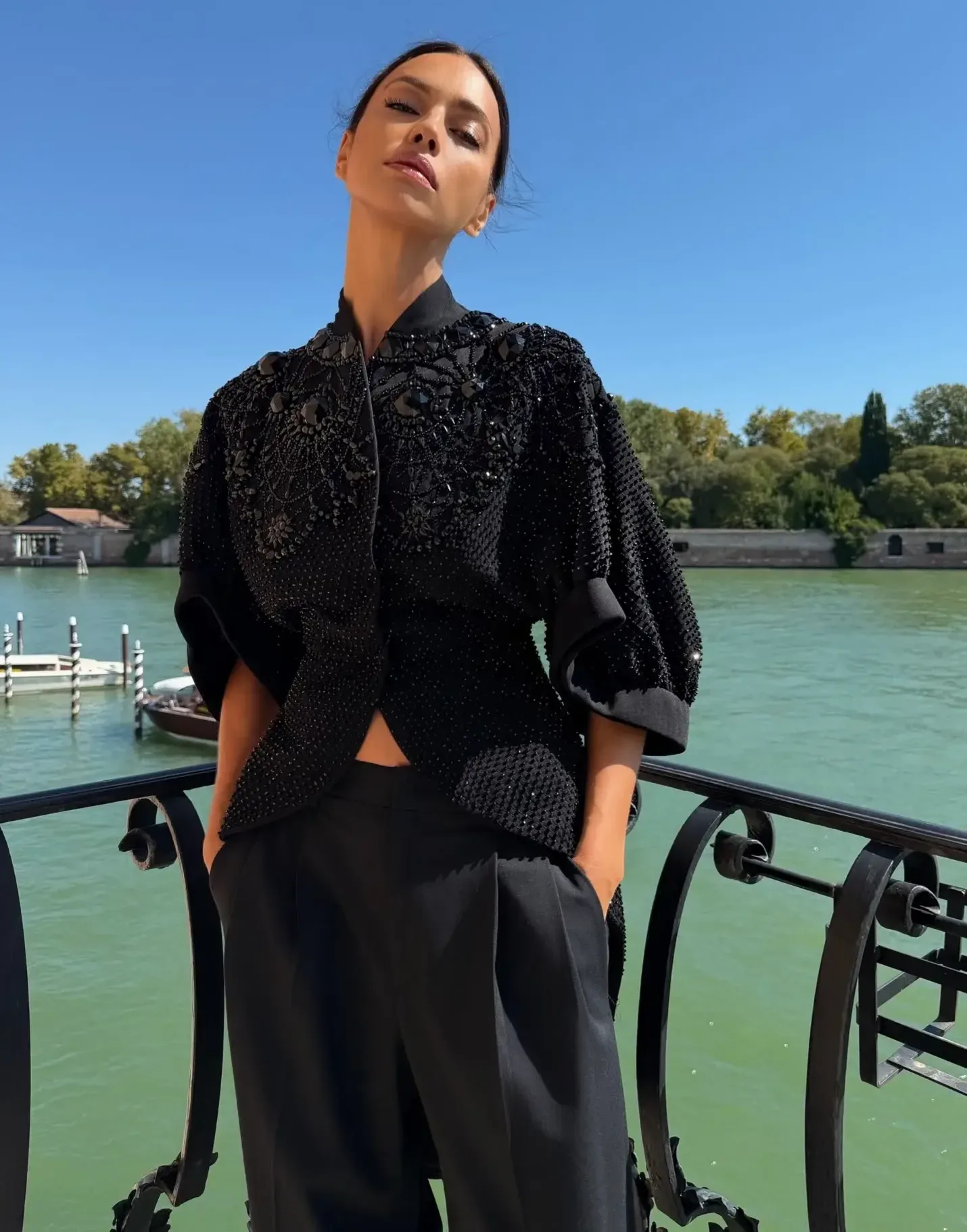 Irina Shayk Revives Archival Givenchy for a Striking Venice Arrival