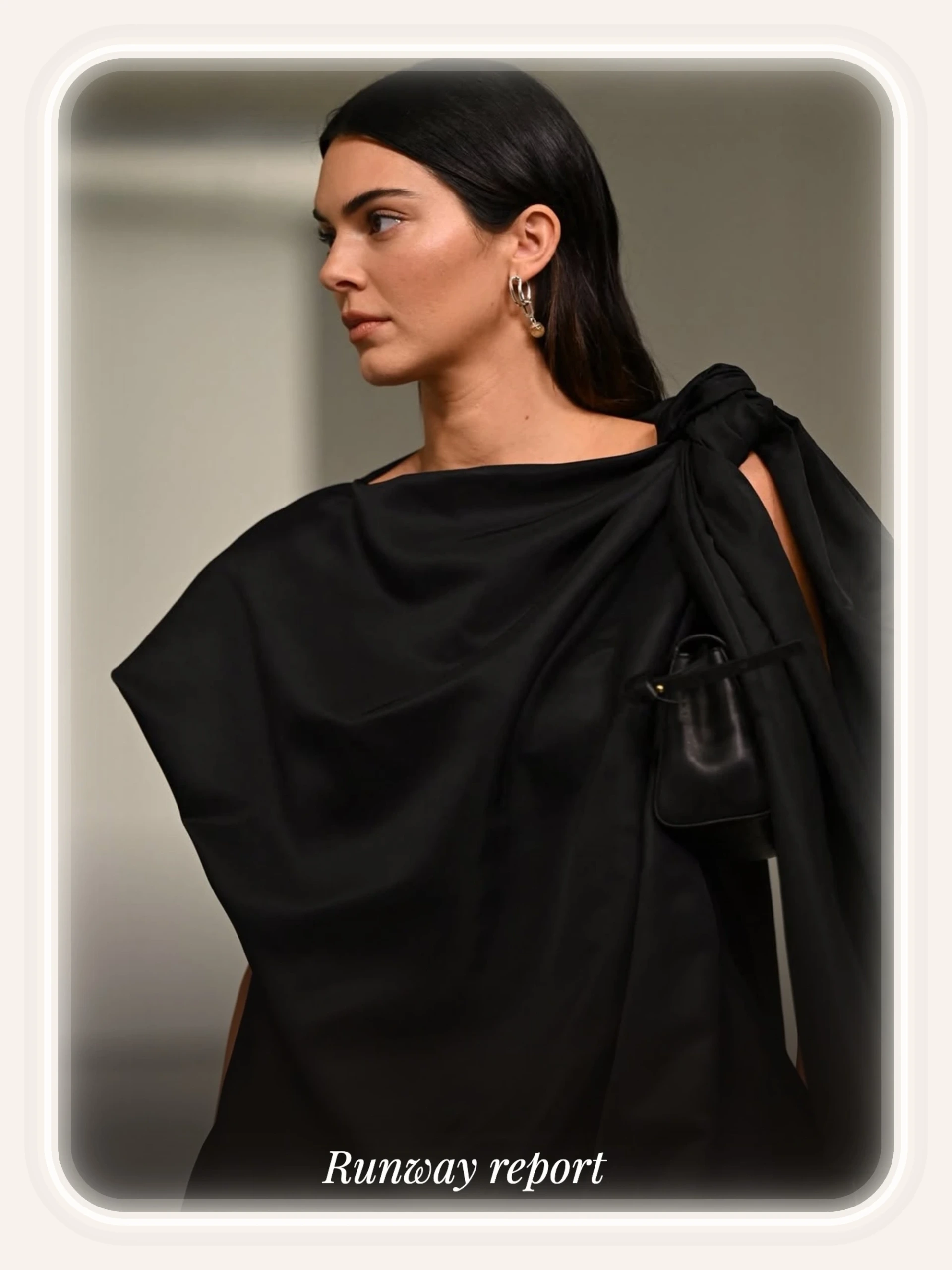 Kendall Jenner Closes Bottega Veneta Spring 2027 in Sculptural Black