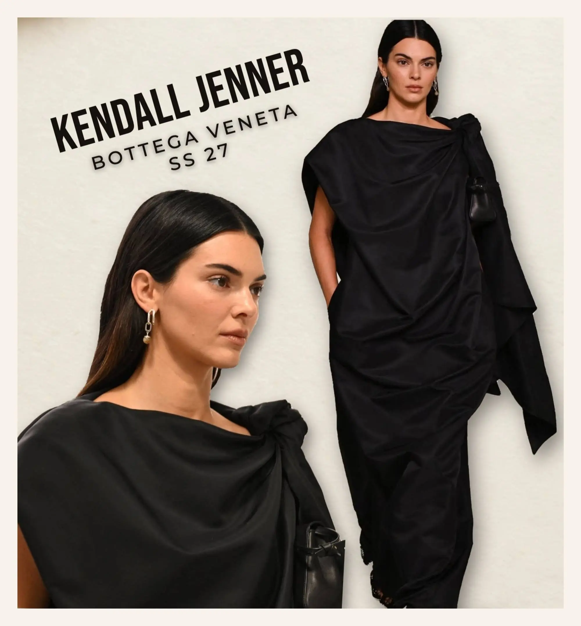 Kendall Jenner Closes Bottega Veneta Spring 2027 in Sculptural Black