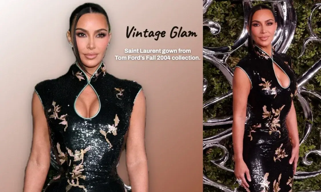 Kim Kardashian Goes Full Vintage Tom Ford at the Lucas Museum Opening