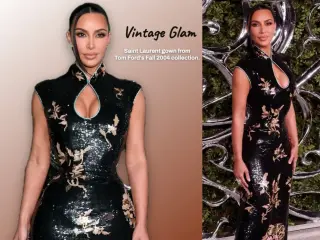 Kim Kardashian Goes Full Vintage Tom Ford at the Lucas Museum Opening