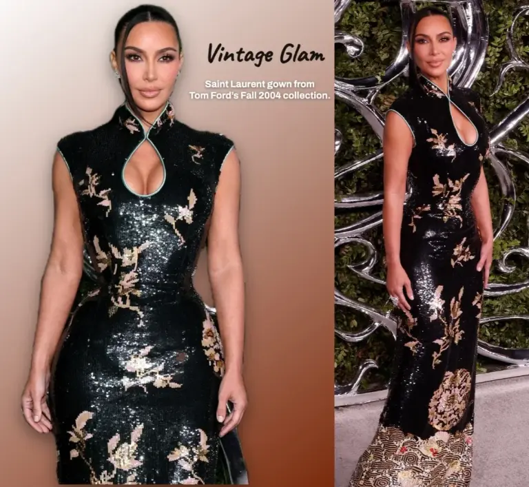 Kim Kardashian Goes Full Vintage Tom Ford at the Lucas Museum Opening