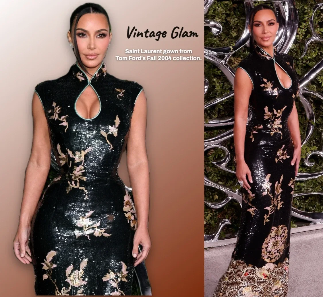 Kim Kardashian Goes Full Vintage Tom Ford at the Lucas Museum Opening