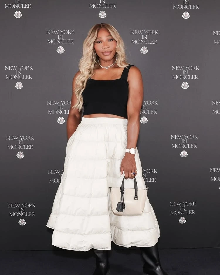 Serena Williams Moncler Fifth Avenue Flagship During NYFW