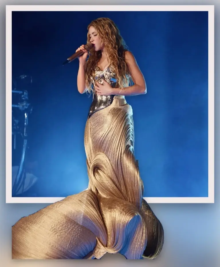 Shakira Goes Sculptural in Custom Gaurav Gupta Couture for Madrid Tour