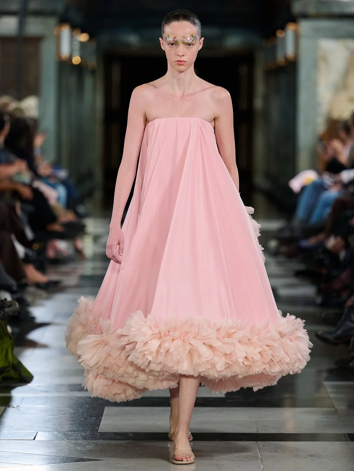 Simone Rocha SS27 Beauty: Embroidered Brows at London Fashion Week