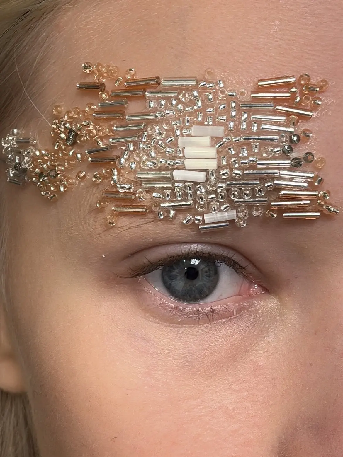 Simone Rocha SS27 Beauty: Embroidered Brows at London Fashion Week