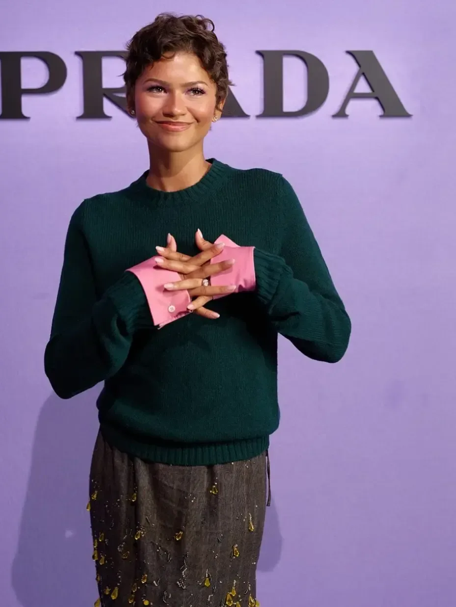 Zendaya Sports a New Pixie Haircut for Prada Beauty in New York