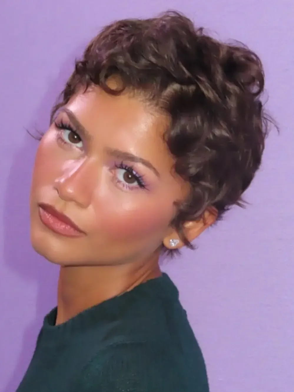 Zendaya Sports a New Pixie Haircut for Prada Beauty in New York