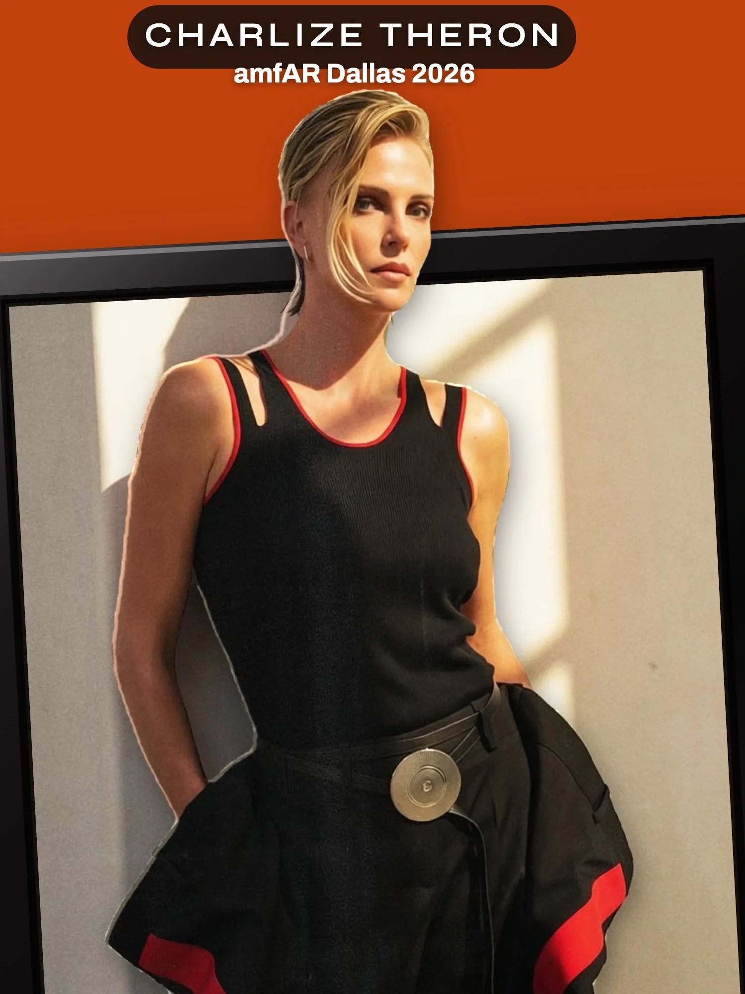 Charlize Theron at amfAR Dallas 2026 in a Givenchy ensemble