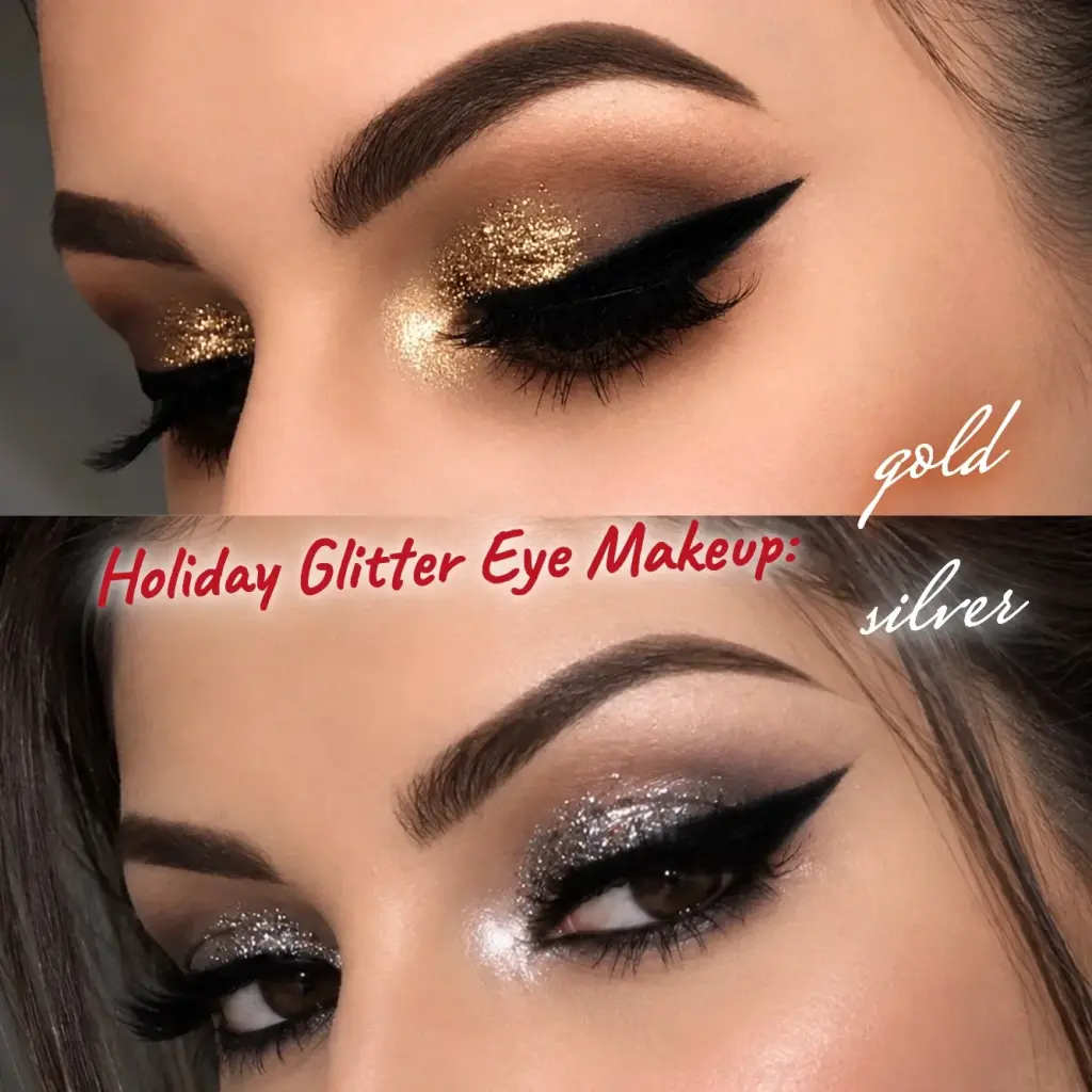Holiday Eye Makeup Glitter