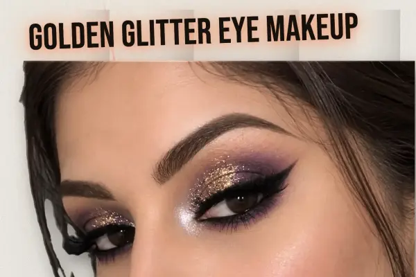 Holiday Eye Makeup Glitter - Golden