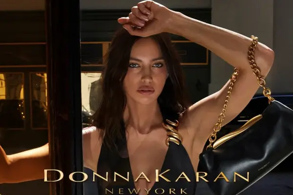 Irina Shayk in Donna Karan New York's Holiday 2026 campaign