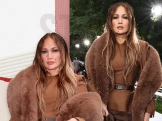 Jennifer Lopez Stuns in Chocolate Brown at Stella McCartney SS27 Show