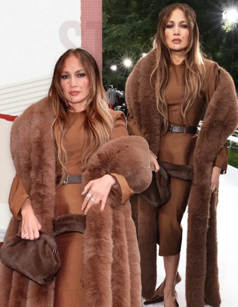 Jennifer Lopez Stuns in Chocolate Brown at Stella McCartney SS27 Show