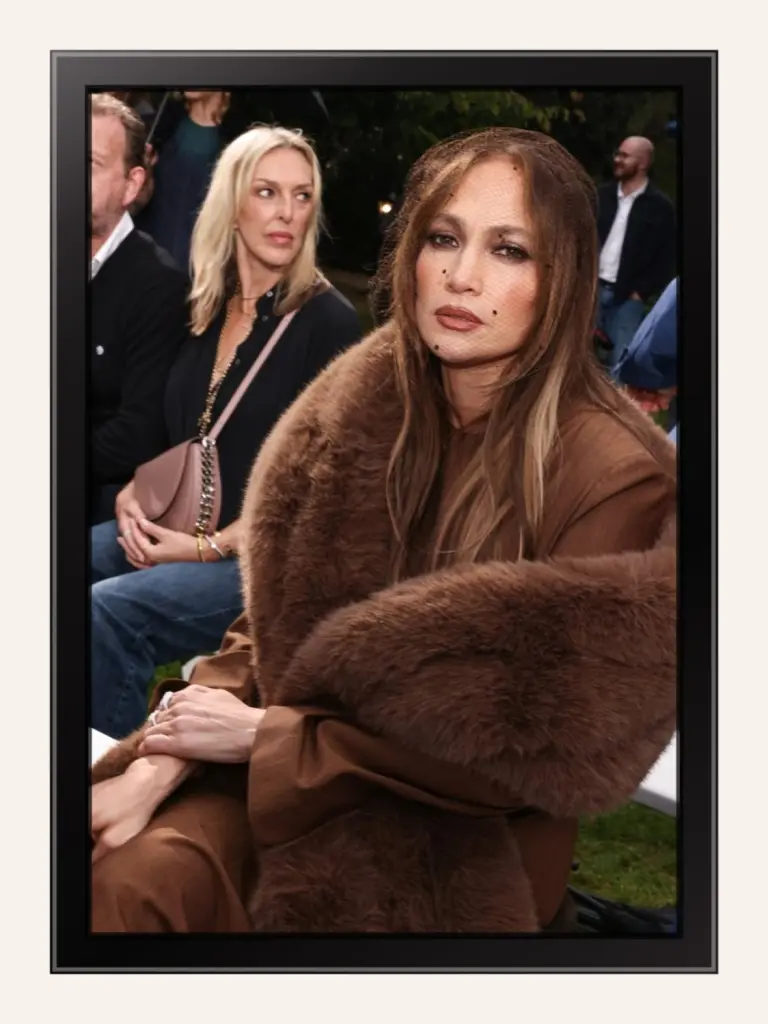 Jennifer Lopez Stuns in Chocolate Brown at Stella McCartney SS27 Show