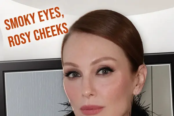 Julianne Moore at the SCAD Savannah Film Festival with smoky eyes, rosy cheeks and sleek auburn hair