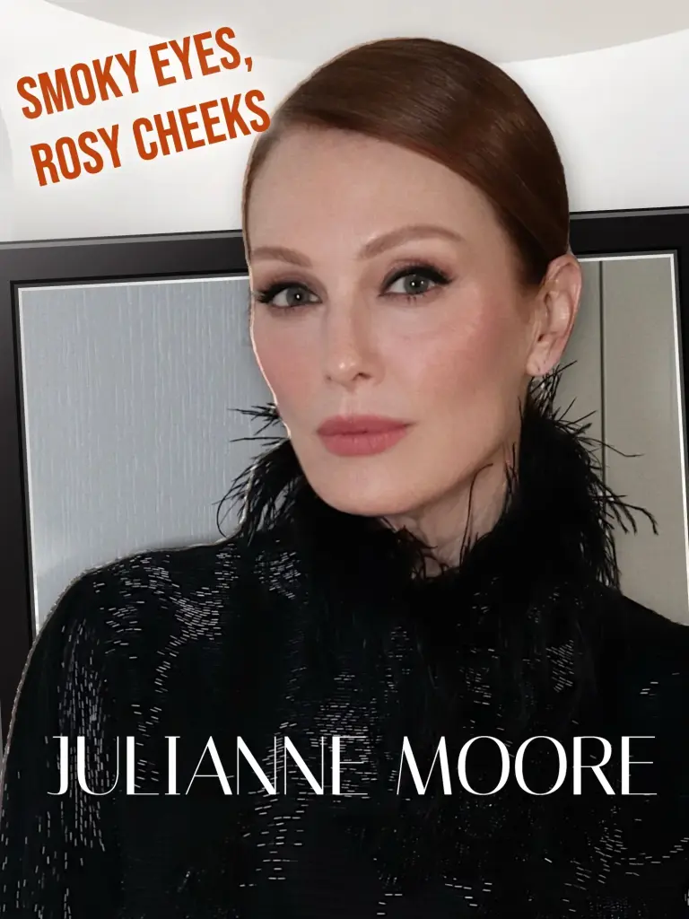 Julianne Moore at the SCAD Savannah Film Festival with smoky eyes, rosy cheeks and sleek auburn hair