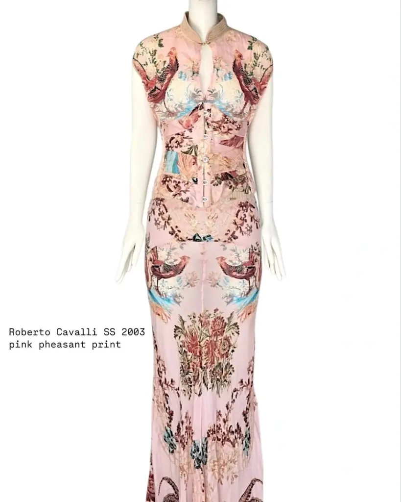 Kim Kardashian Goes Vintage Roberto Cavalli at the Singapore Grand Prix
