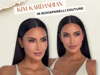 Kim Kardashian in a sculptural Schiaparelli couture gown in Mexico City
