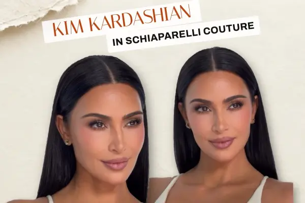 Kim Kardashian in a sculptural Schiaparelli couture gown in Mexico City