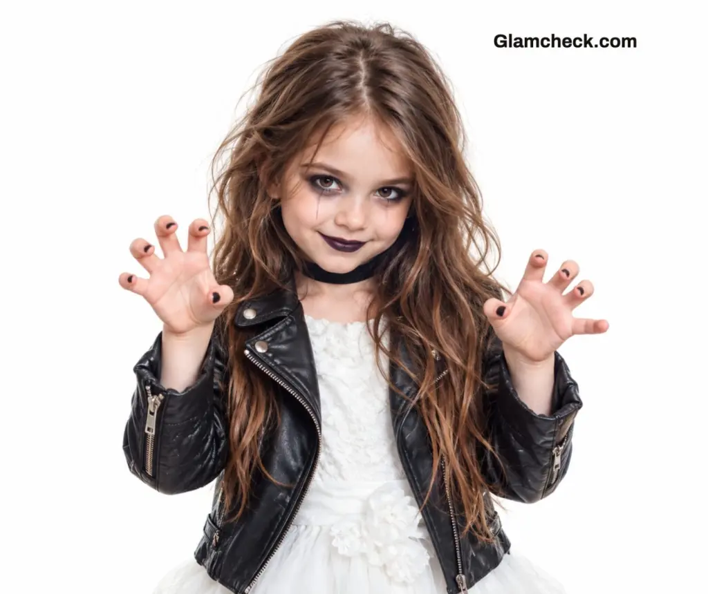 Little Girl Halloween Outfit: Mini Zombie Rockstar Costume