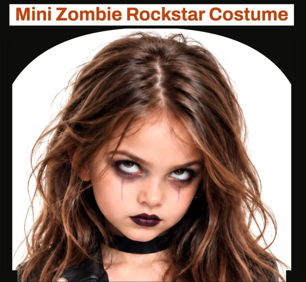 Little Girl Halloween Outfit: Mini Zombie Rockstar Costume