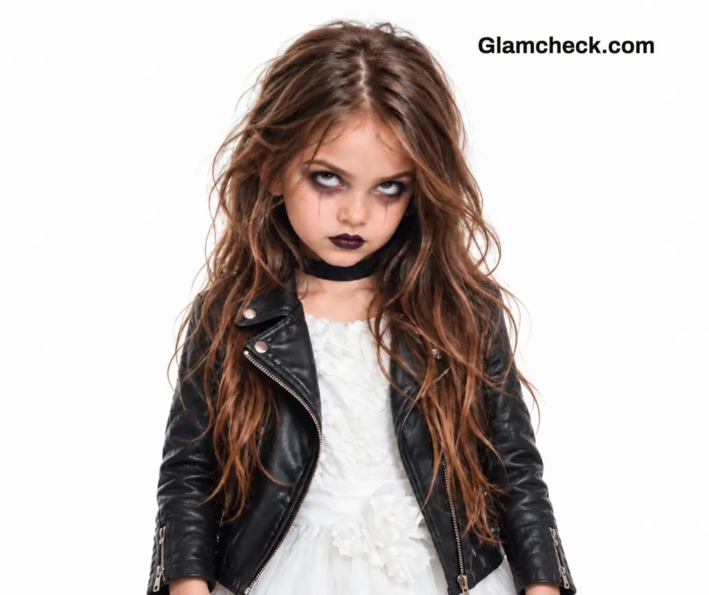 Little Girl Halloween Outfit: Mini Zombie Rockstar Costume
