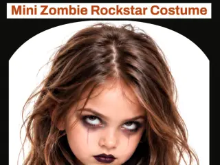 Little Girl Halloween Outfit: Mini Zombie Rockstar Costume