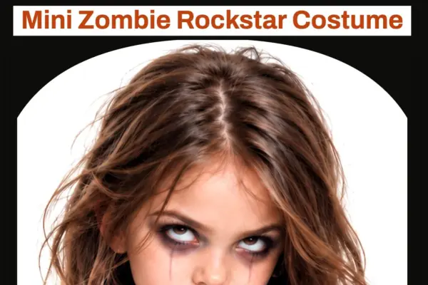 Little Girl Halloween Outfit: Mini Zombie Rockstar Costume