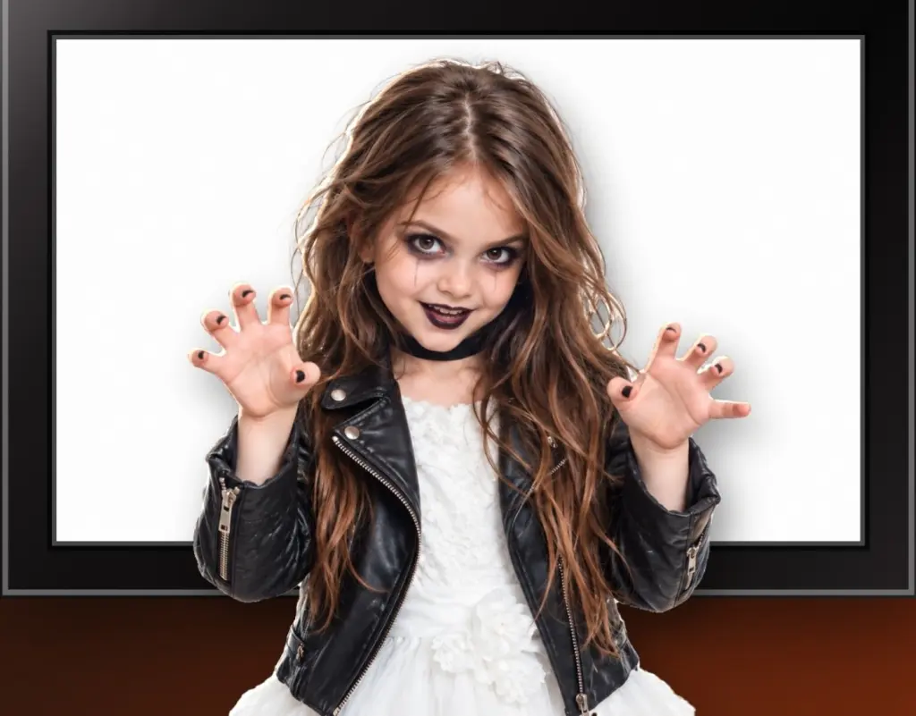 Little Girl Halloween Outfit: Mini Zombie Rockstar Costume