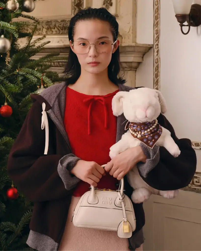Miu Miu holiday looks with loafers, ballet flats and Beau, Vivant, Arcadie and Wander handbags
