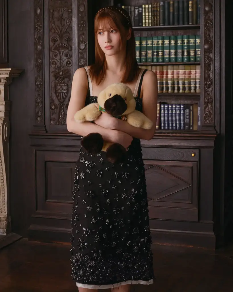 Grand townhouse with antique furniture in Miu Miu's holiday campaign