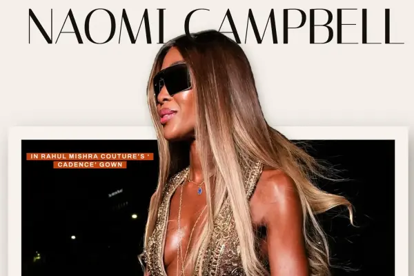 Naomi Campbell in Rahul Mishra Couture Cadence Gown