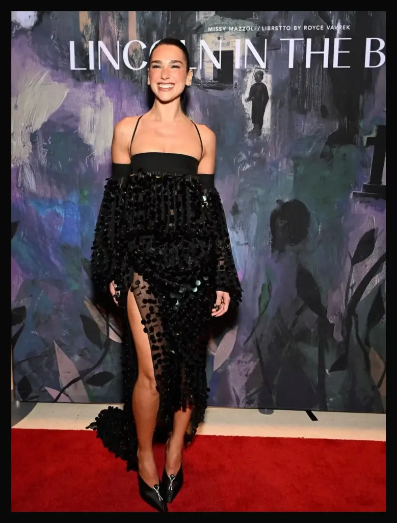 Dua Lipa Met Opera Look Brings Sheer Sequin Glamour to the Night