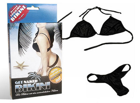 A bikini marketed as dissolving on contact with water