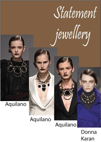 Chunky statement jewelry from the season
