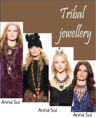 Chunky tribal jewelry in deep vibrant colors