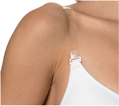 Transparent bra straps designed to be less visible under clothing