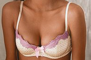 A bra with wide-set straps positioned toward the outer shoulder