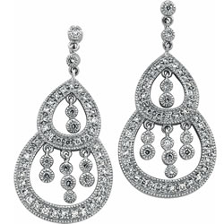 A layered chandelier earring
