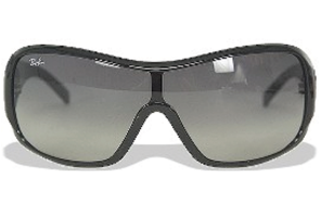 A large round eyeglass frame