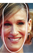 Sarah Jessica Parker, an example of an oblong face shape