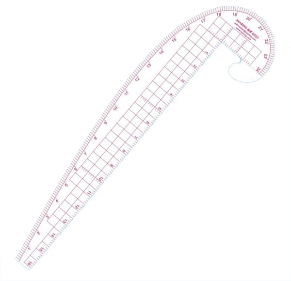 A hip curve ruler