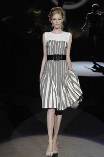 Vertical stripes running the length of a garment